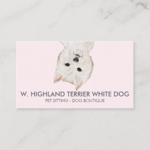 White West Highland Terrier Dog Business Card