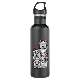 White West Highland Terrier Dog Kawaii 710 Ml Water Bottle