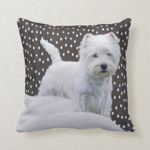 White West Highland Terrier Pillow