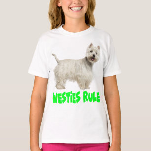 White West Highland Terrier Puppy Dog Westie Love T-Shirt