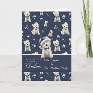 White Westie Christmas Card