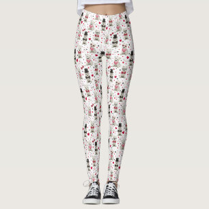 White Westies with Accessories Whimsical Leggings