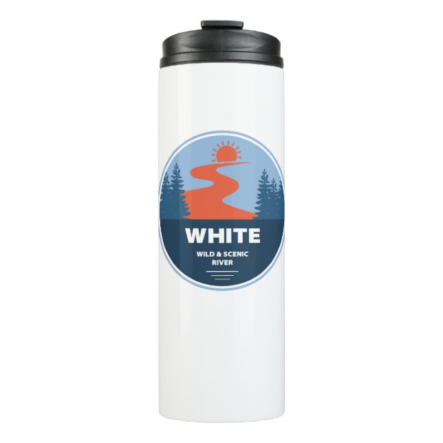 White Wild and Scenic River Oregon Thermal Tumbler (Front)