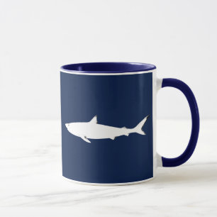 white wild shark mug