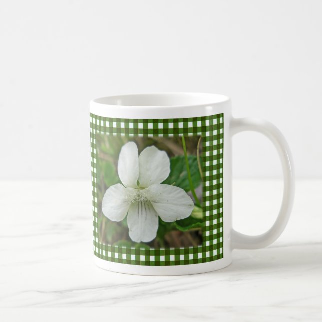 White Wild Violet Coordinating Items Coffee Mug (Right)