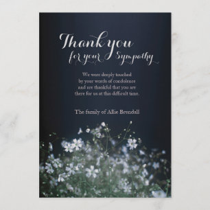 White Wildflowers Bereavement Thank You