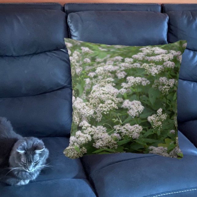 White Wildflowers Pillow (Creator Uploaded)