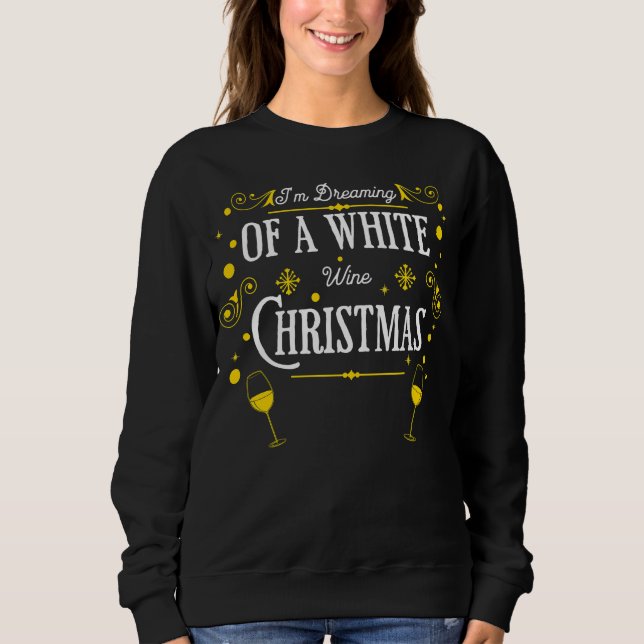 White Wine Christmas Holiday Sweater (Front)