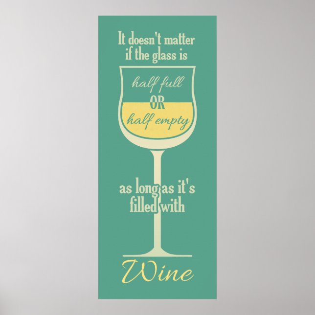 White Wine Glass poster (Front)