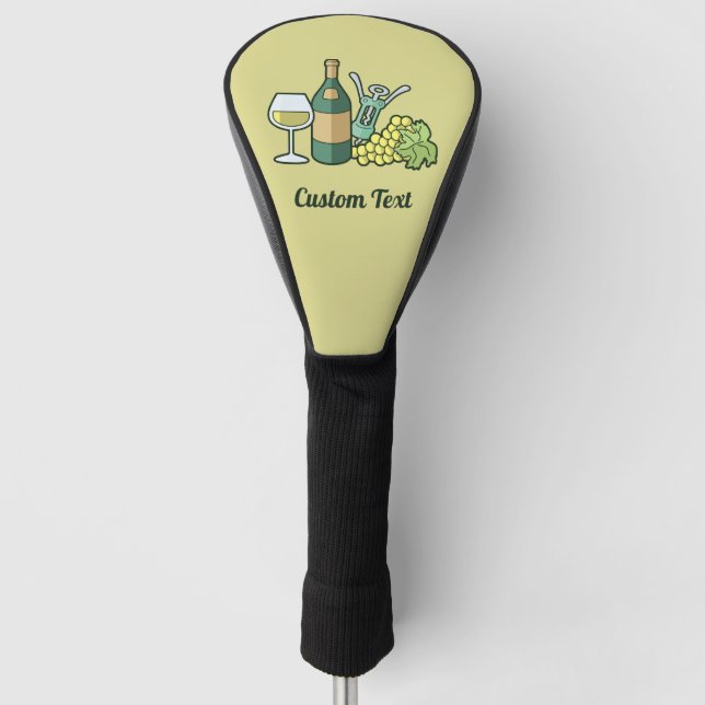 White Wine Golf Head Cover (Front)