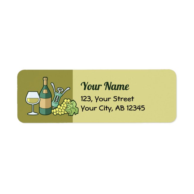 White Wine Label Return Address Label (Front)