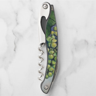 White Wine Lover Grapes Art Personalised Corkscrew