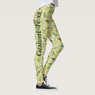 White Wine Pattern Leggings