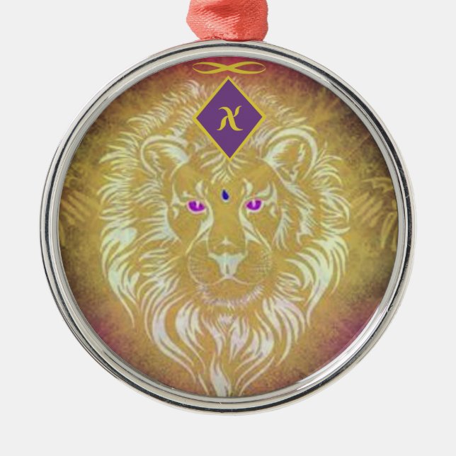 White Winged Lion Frequency Ornament (Front)