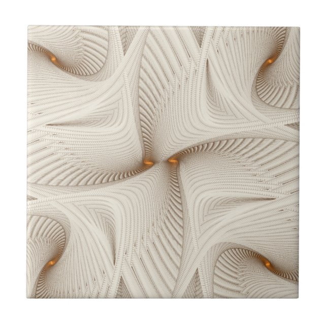 White Wings Abstract Pattern Tile (Front)