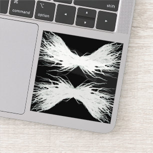 White Wings in the Dark Abstract Alcohol Ink Art