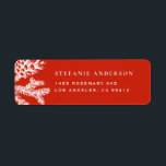 White Winter Botanicals Red Christmas Return Address Label<br><div class="desc">Add a seasonal touch to your outgoing mail with this elegant address label featuring white winter botanicals and pinecones on a red background. The soft, natural elements evoke the quiet beauty of the season and work well for winter weddings, holiday mail, or everyday use during the colder months. The design...</div>
