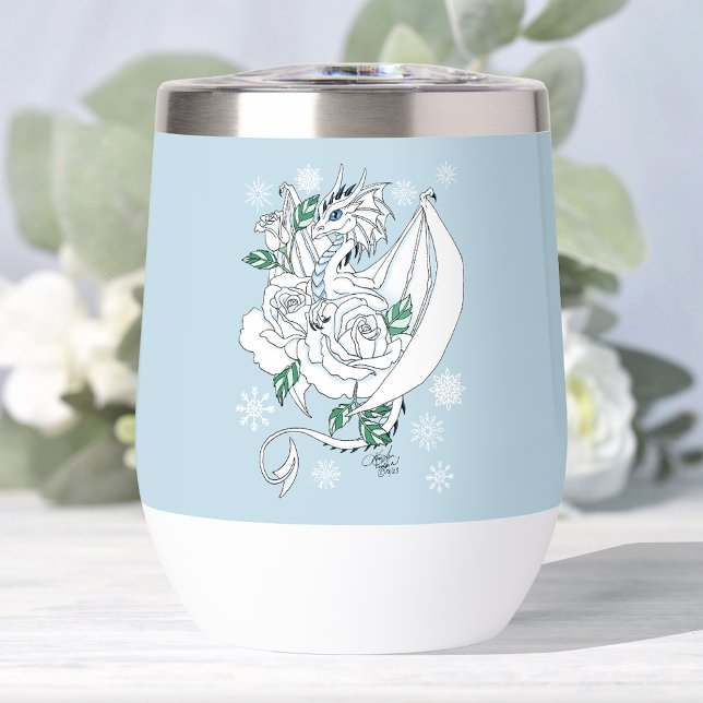 White Winter Dragon Snowflakes Blue (Creator Uploaded)