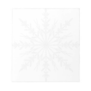 White Winter Snowflake Notepad
