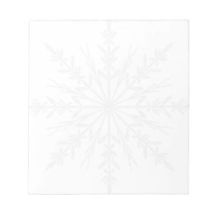 White Winter Snowflake Notepad
