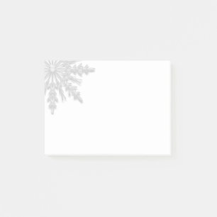 White Winter Snowflake Post-it Notes