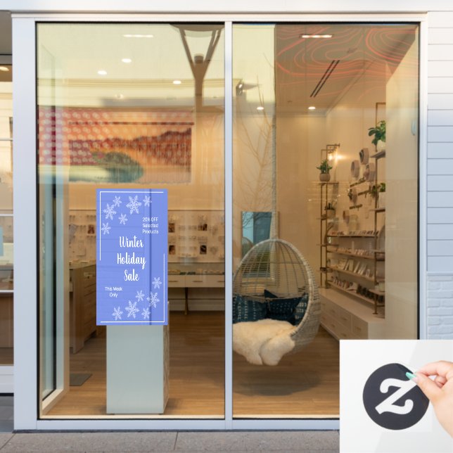 White Winter Snowflakes (Store Window)