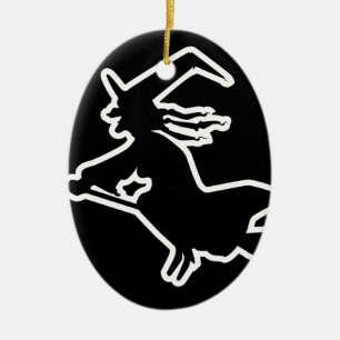 White Witch Ceramic Ornament