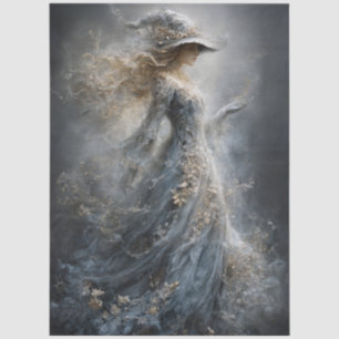 White Witch Moody Gothic Fantasy for Decoupage Tissue Paper