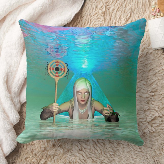 White Witch Throw Pillow (Blanket)
