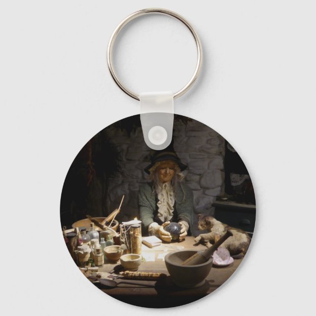 White Witch's Kitchen Museum, Witchcraft & MAGICK Key Ring (Front)