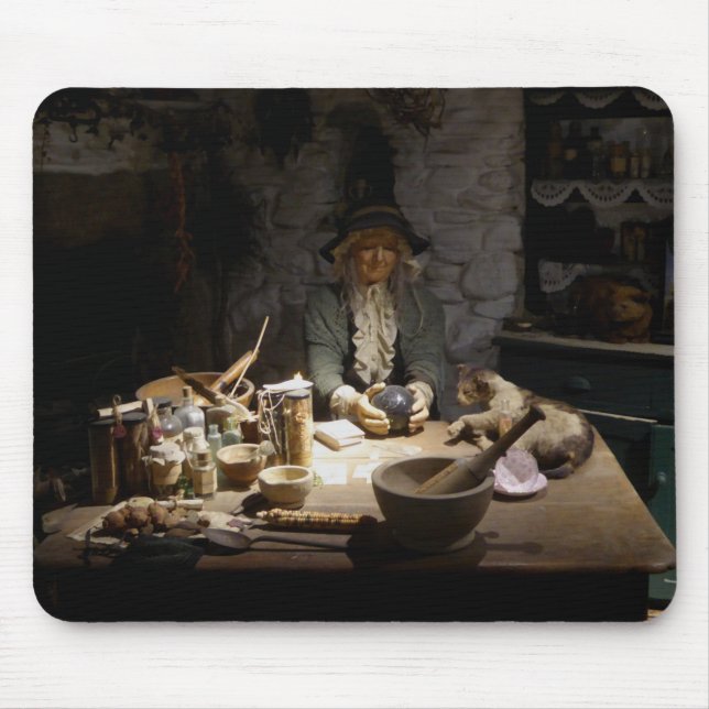 White Witch's Kitchen Museum, Witchcraft & MAGICK Mouse Pad (Front)
