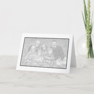 White with Black Border (photo frame) Card