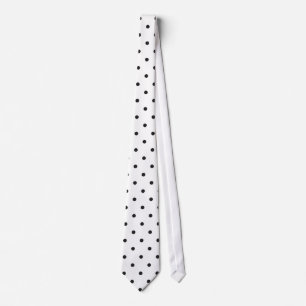 White with Black Dots Tie