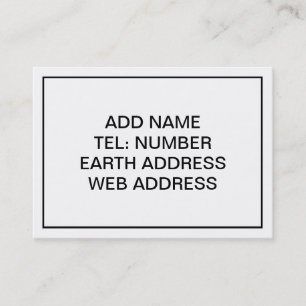 White with Black Frame Business Card