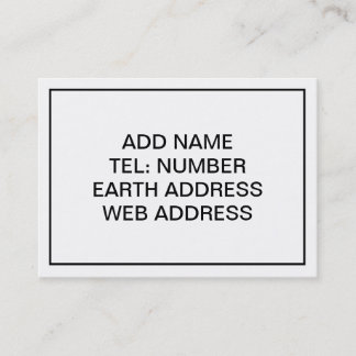 White with Black Frame Business Card