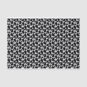 WHITE WITH BLACK PAISLEY PATTERNS TISSUE PAPER