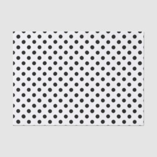 White With Black Polka Dots Tissue Paper