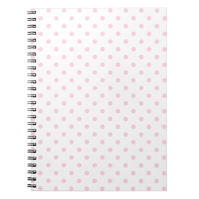 White with Pink Polka Dots Notebook (Front)