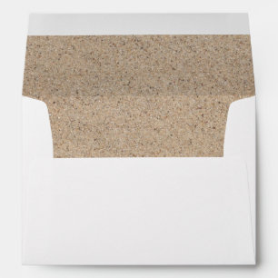 White with Sand Texture Envelope