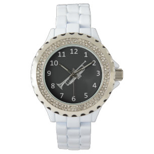 White with silver Trumpet Watch