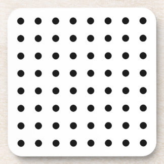White with Small Black Spots Coaster