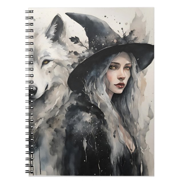 White Wolf and witch  Notebook (Front)