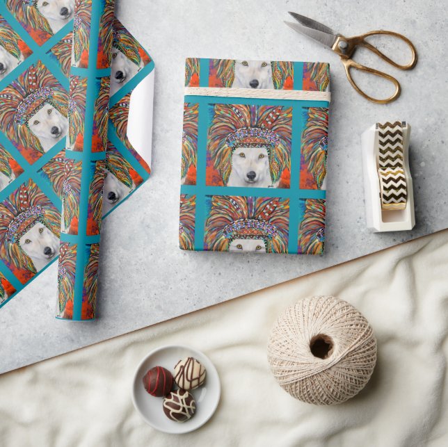 White Wolf Art Wrapping Paper (Crafts)