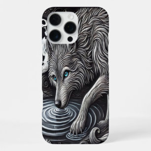 White Wolf by Moonlight iPhone 16 Pro Max Case