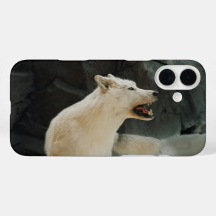White Wolf iPhone 16 Plus Case