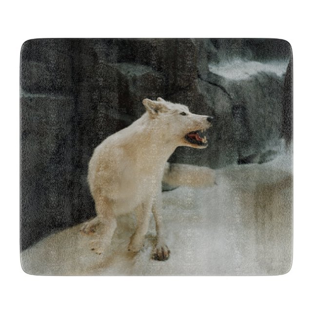 White Wolf Cutting Board (Front)