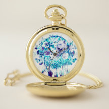 White Wolf Dreamcatcher Purple Blue Floral