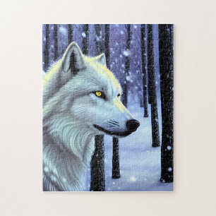 White Wolf in the Snow Jigsaw Puzzle