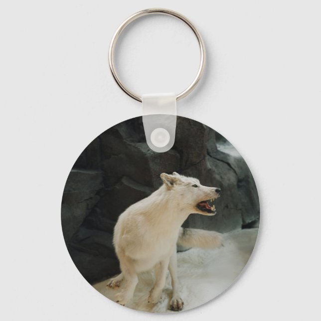 White Wolf Key Ring (Front)