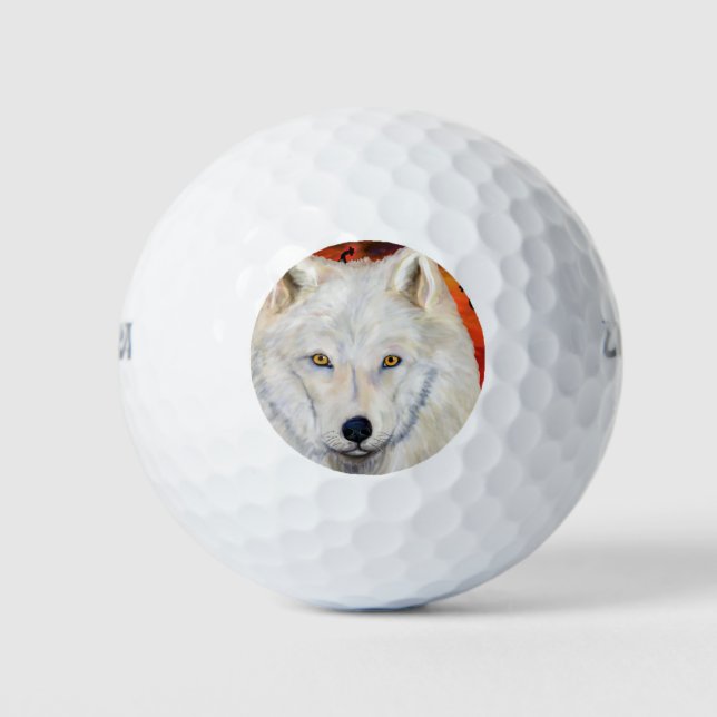 White  Wolf  Kokopelli Golf Balls (Front)